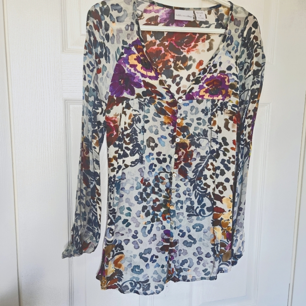 Sheer colorful blouse